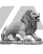 Figura ogrodowa - duży lew z betonu