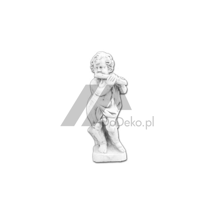 Dekorativ figur - cupid med en flöjt