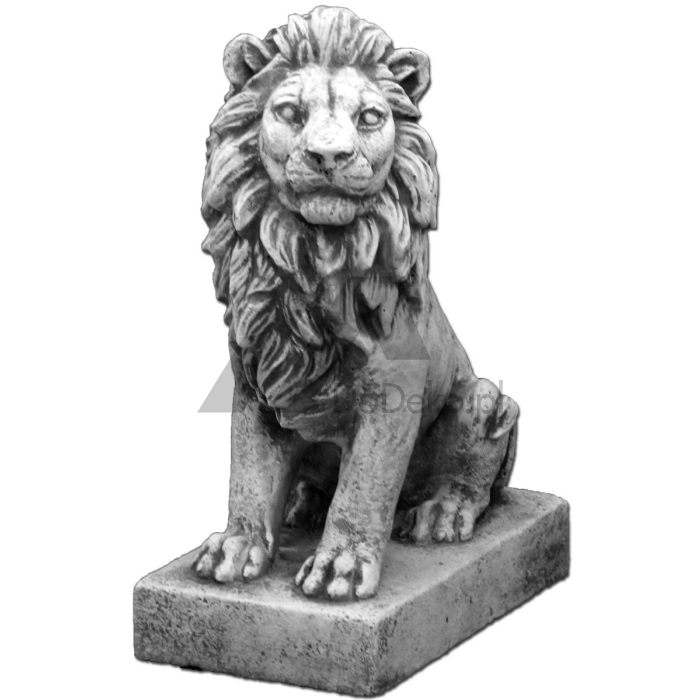 Dekorativa figura - ett lejon sitter rätt