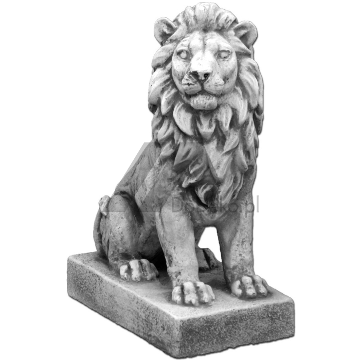Dekorativa figura - sittande lejon ( vänster )