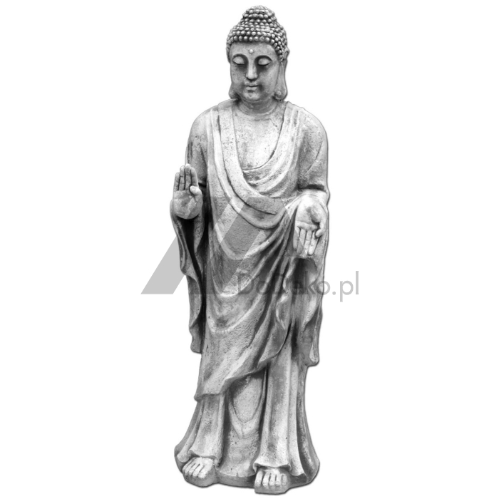 Figurin betong - Buddha i trädgården