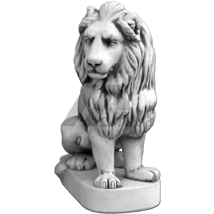 Sittande lejon vänster - carving 96 cm