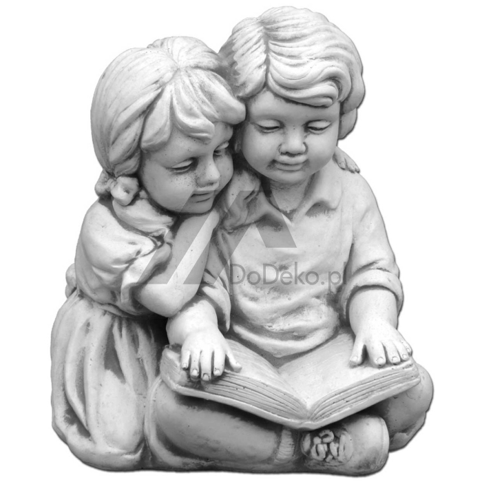 Skulptur av barn med en bok - dekorativ skulptur av betong